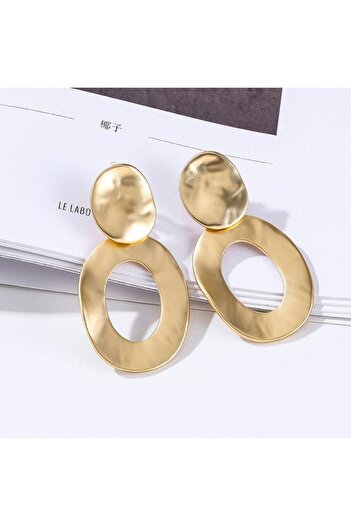 Pursehuit Gold earrings, with clips, oval shape, Edmond C2
