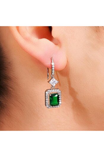 Pursehuit Silver earrings with zirconia stones, Benda C8