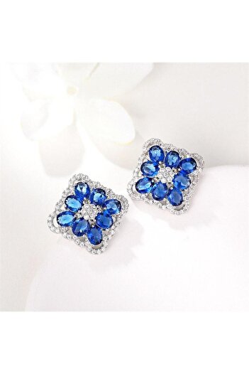 Pursehuit Silver earrings with zirconia stones, Aldina C5