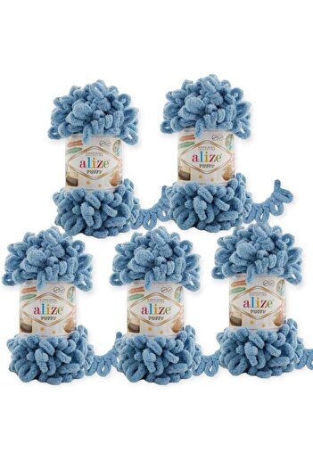 Alize Wool Yarn Elisa Puffy 5 Pieces