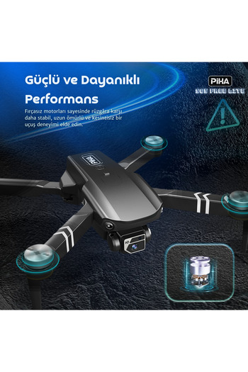piha S65 Free Lıte – 2 Batarya, 30 Dakika Uçuş, 1080P Çift ESC Kamera, Fırçasız Motorlu Drone