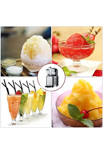 A.E GHQERTY Commercial Slushy Machine, 3L Commercial Slushy Machine Ice Cream Frozen Drink Maker, Juice