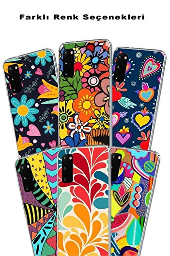 PrintiFy Oppo A38 İle Uyumlu Retro Color 3 Baskılı Kamera Korumalı Şeffaf Kılıf