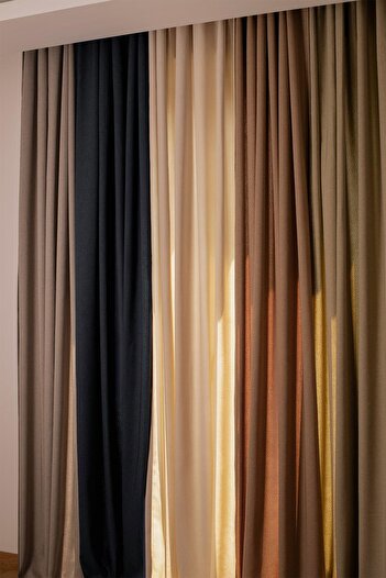 Soley Olea | 140x270 cm (2 Adet) Fon Perde