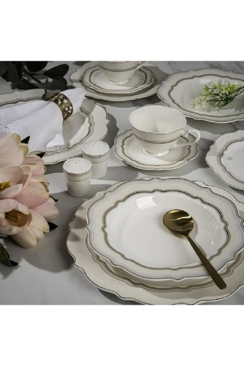 LA MESA white bone porcelain dinner set 32 pcs