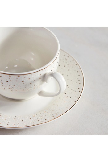 Generic Classico 2-Piece Porcelain Teacup and Saucer - 225 ml