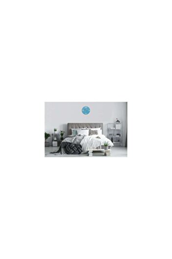 TFA Wall Clock, Analog, Designer Model CONTOUR, Blue, 60.3047.14