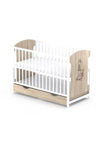 Vessanti MILO GIRAFA – Stejar cu alb Baby Crib with Drawer