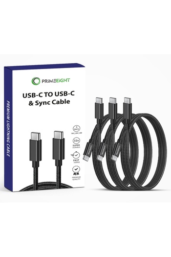 PRIMEEIGHT [3PCS] USB C TO C Cable 1/2/2 meter fast charging Compatible with iPad and iPhone