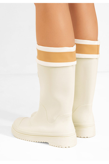 B T Shoes Keyalema white rubber boots