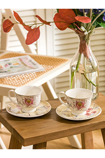 LC Waikiki Lcw Home Mixed Printed 2-Person Porcelain Tea / Cup Set 220 ml
