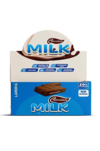 Laperva No Added Sugar Milk Chocolate With Nougat Filling, Box of 20 Pieces