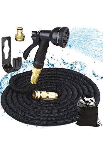 EBA Expandable Garden Hose 30 meters eBA®, Spraying Gun with 8 Modes, Anti-Twist/Adjustable Pressure/Lo