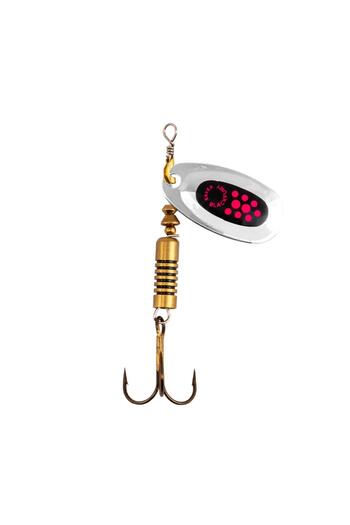 SAVEX Trout Crane Swivel Fishing Rod Spoon - Black Fury - Pink/Silver - No:3