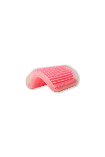 Mercaton Massage and Grooming Brush with Catnip for Kittens, Corner Mount, 8.5 x 12.5 cm, Pink