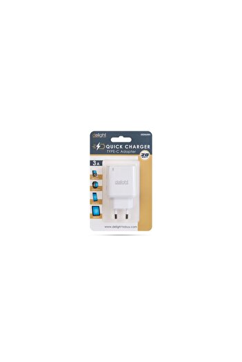 DELIGHT Adapter – Type-C – Fast Charger, PD20W – White