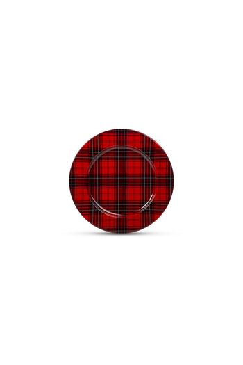 Mercaton Christmas Tray Metal Plaid 33 cm
