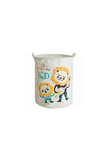 Mercaton Storage Basket, Lion Model, Cotton, 35 x 45 cm
