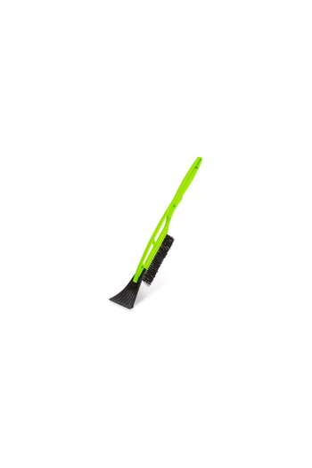 MNC - Snow brush with ice scraper, matt plastic handle, 510 mm - green