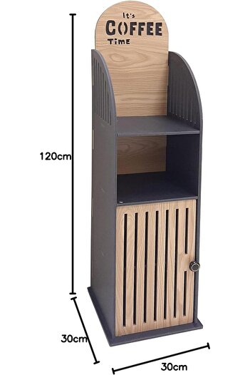 Eworld Compact Coffee Corner Table for Coffee Machines – Brown