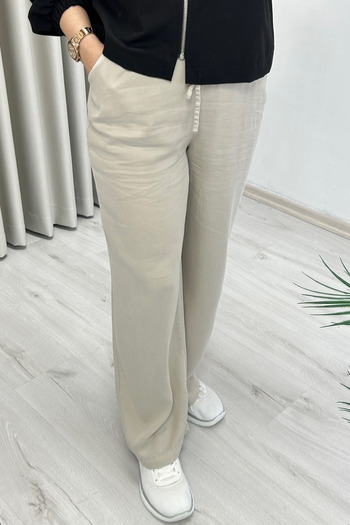 T Moda Store New Season Premium Fabric Soft Textured Flowy Women's Pants