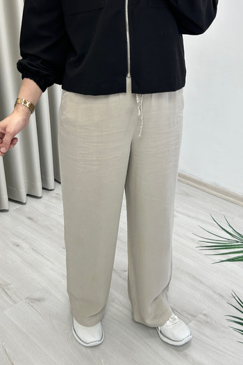 T Moda Store New Season Premium Fabric Soft Textured Flowy Women's Pants