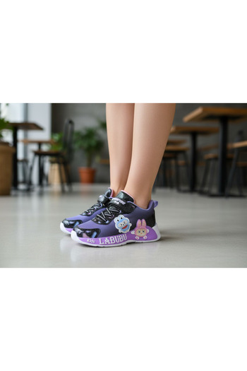 pediashoes LABUBU KIZ ÇOCUK HAFİF VE ESNEK SPOR AYAKKABI 26 İLE 30 NO ARASI IŞIKLIDIR