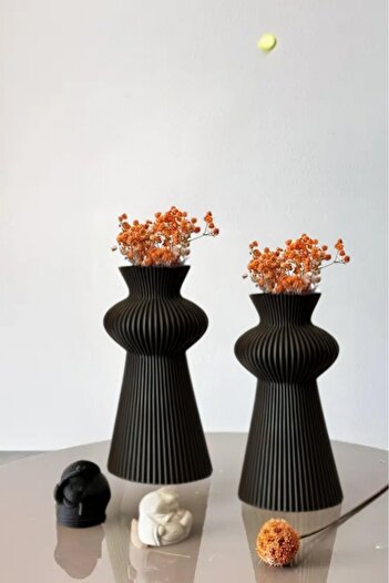 Minima Art Studio 2-Piece Nordic Style Bohemian Vase Pinterest Pampas Vase Decorative Living Room Accessory Table Ornament