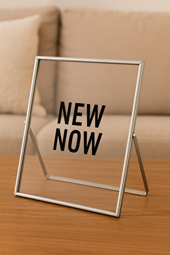 NEWNOW Luna Transparent Frame – Desktop Photo and Poster Frame 15 X 20 cm Silver