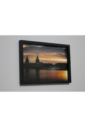 LİFE GLOBAL Picture Frame Black 20X30 with Picture and Plexi Protection Single Piece Italy