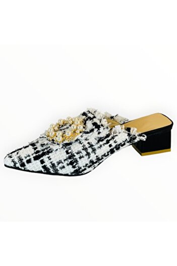SHEIN Low Heel Open Toe Women's Tartan Shoes Shein, Size 37 EU