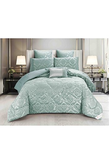 FIONNA.RO LUXURY Jacquard 7 Piece Set - Mint Green