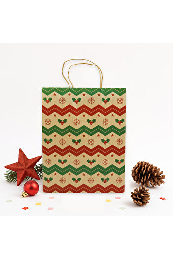 repro design 19x26 Новорічна подарункова сумка з крафт-паперу | M2