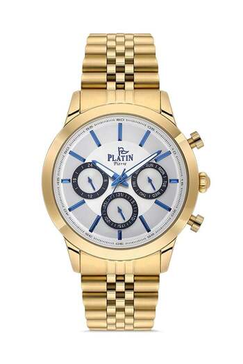 Platin Pierre Pl-1162Ga-B1 Steel Cord Functions Active Men's Wristwatch