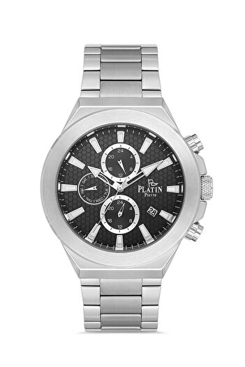 Platin Pierre Pl-1174Ga-A2 Steel Cord Functions Active Men's Wristwatch