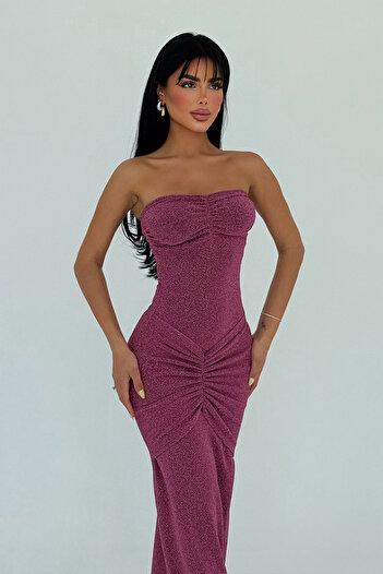 Eyyo Cherry Rot Dianora Strapless Dress Ate-2904