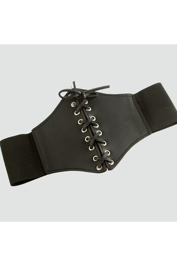 ZERO LAND Msa-Shop Braided Snap Elastic Belt-Brown