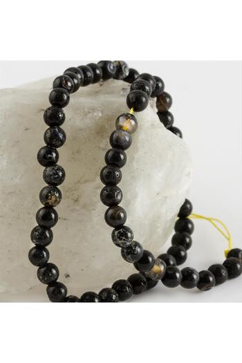 ZERO LAND Zengezur 6 mm Shiny Agate Stone-Black