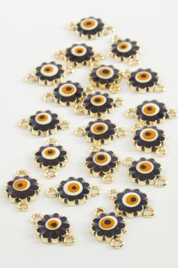 ZERO LAND Msa-Shop Flower Double Handle Enamel Bracelet and Pendant Apparatus 1 Piece-Navy Blue