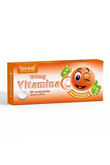 Bioeel Vitamin C 100mg - Orange, 20 tablets,