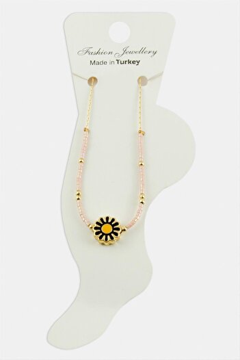 ZERO LAND Hn-Shop Nazar Miyoki Bead Anklet-Light Pink