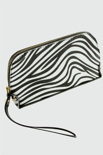 ZERO LAND Zengezur Zepra Rectangular Leather Wallet-White