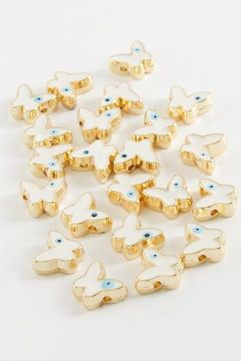 ZERO LAND Hn-Shop Butterfly Enamel Bracelet and Pendant Attachment 1 Piece-White