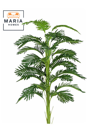 MARIA HOMES Artificial Palm Tree 155 cm – Decorative Green Plant with Modern Plastic Pot