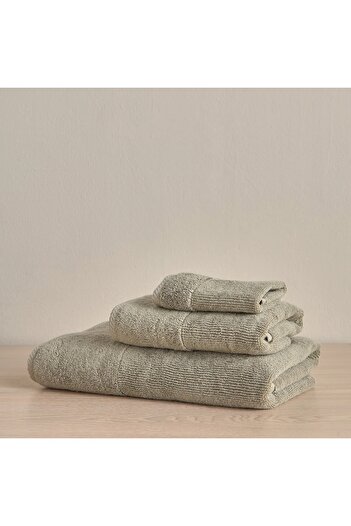 Generic Ribbed 4-Piece Turkish Cotton Fingertip Towel Set - 30x30 cm