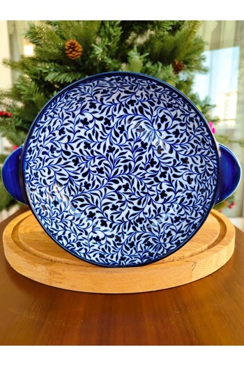 Madame Coco Rêve Bleu Tours New Bone China Round Handle Plate - 1 Piece
