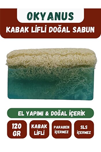 Wolawood Natural Ocean Pumpkin Fiber Soap 100% Handmade Herbal Exfoliating Cleanser Organic Skin Care