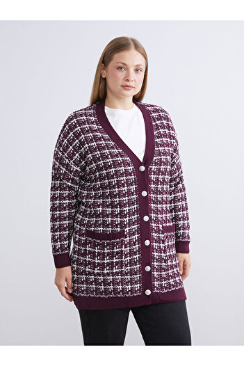 LC Waikiki Create Your Style from Uzg Store |   V-Neck Patterned Women's Knitwear Cardigan
