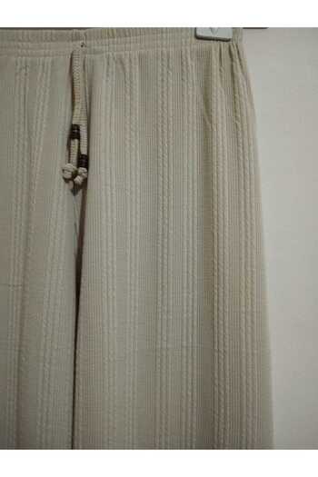 anne moda ankara Winter, Soft Texture, High Waist, Embossed Texture, Solid Color, Comfortable Fit, Knitwear Pants