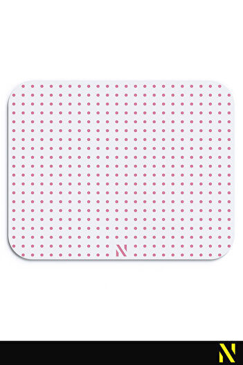 nilizma Pink Dot Pattern Mouse Pad - 23X19 cm Ergonomic Mouse Pad with Non-Slip Base